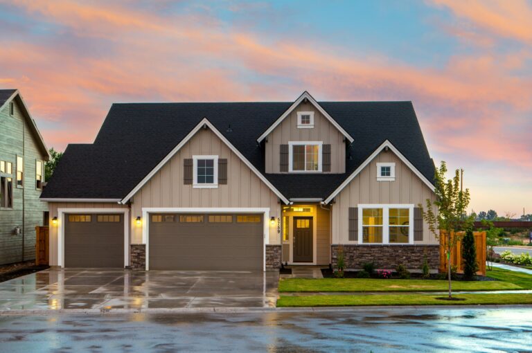 A home with some lights on