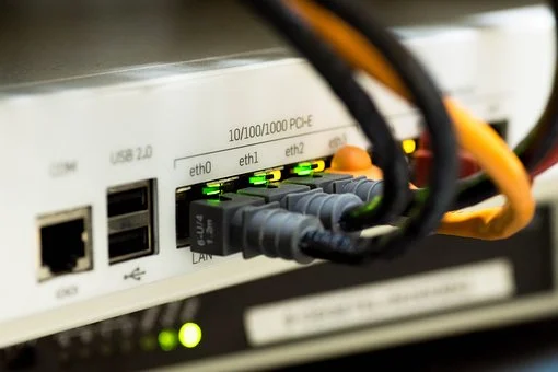 An ethernet network connected to a security system