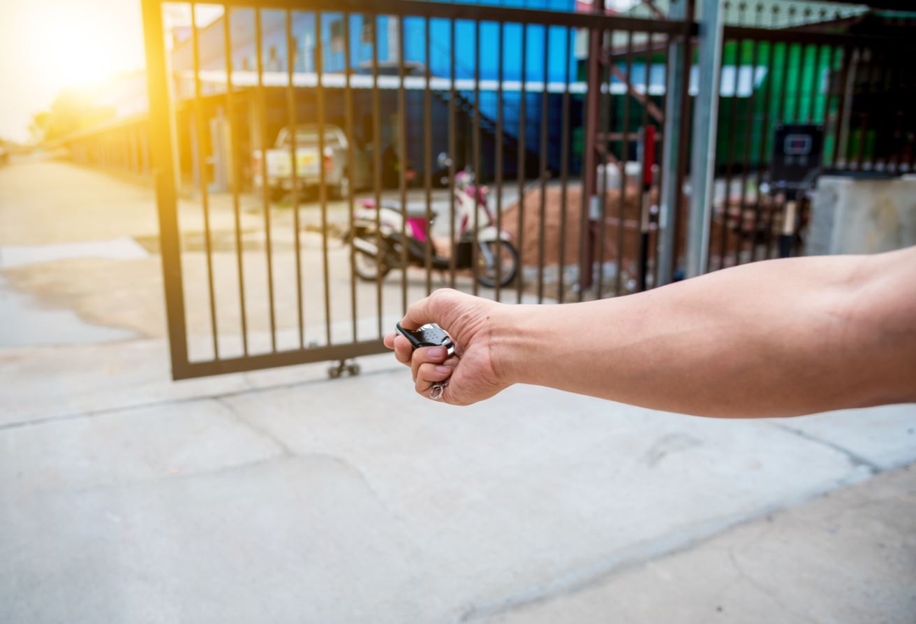 security gate being closed