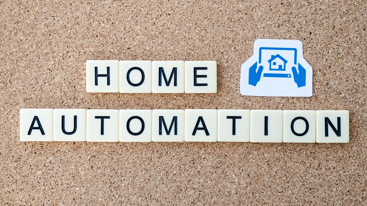 Tiles spelling out home automation